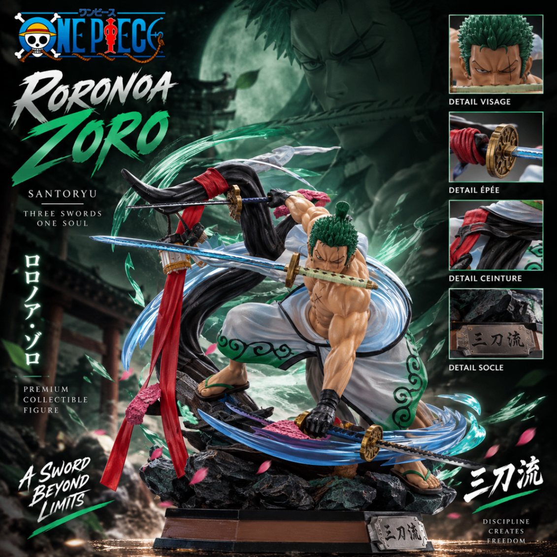 Figurine Zoro kimono blanc