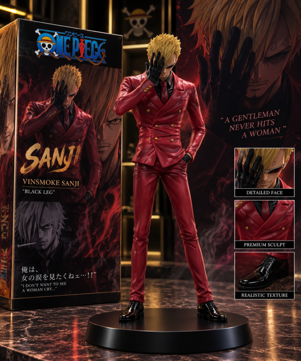 Figurine Sanji costume rouge
