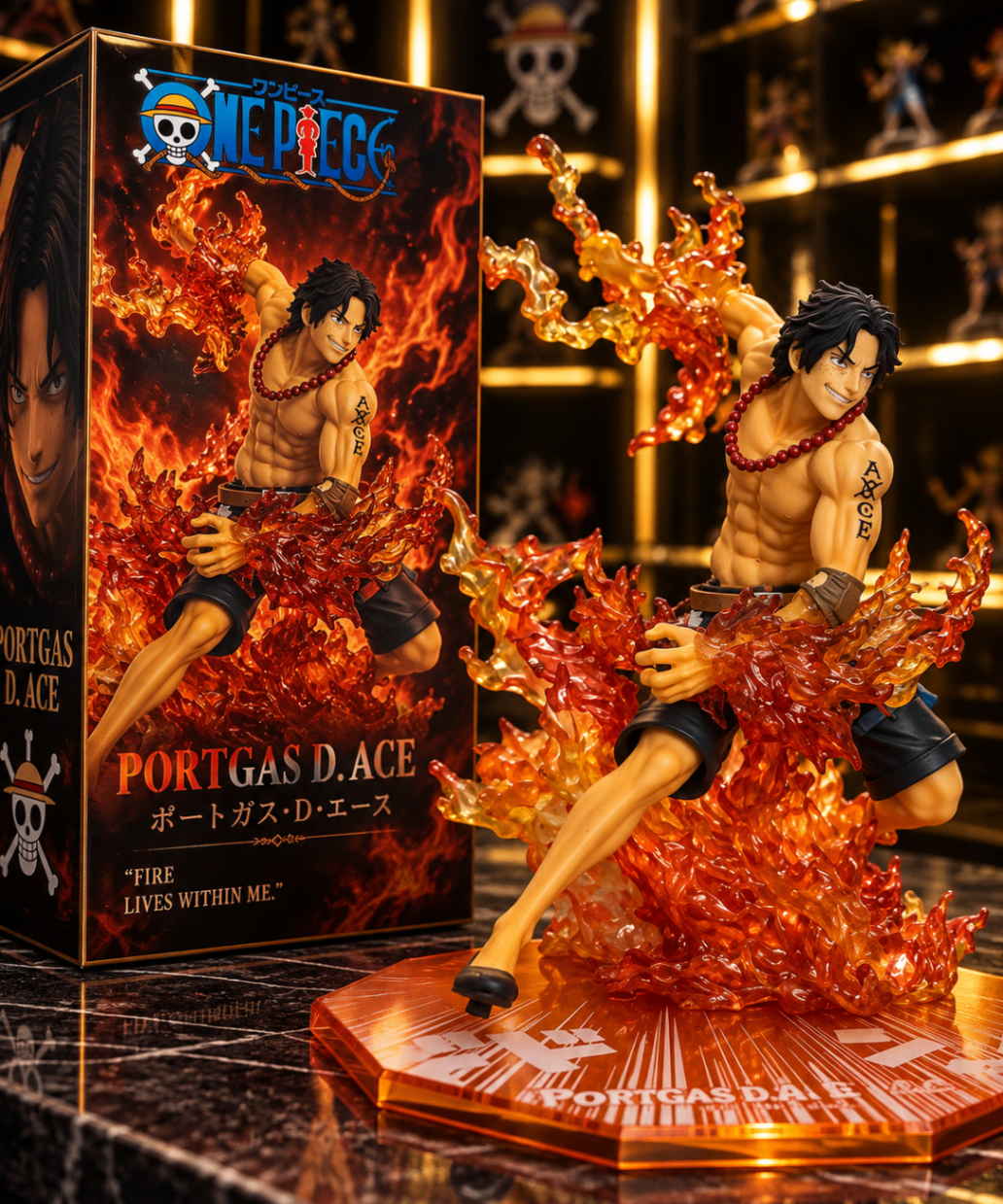 Figurine Ace poing ardent avec coffret collector