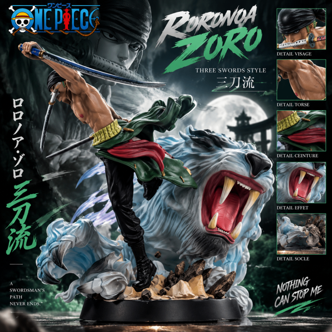 Figurine Zoro tigre blanc