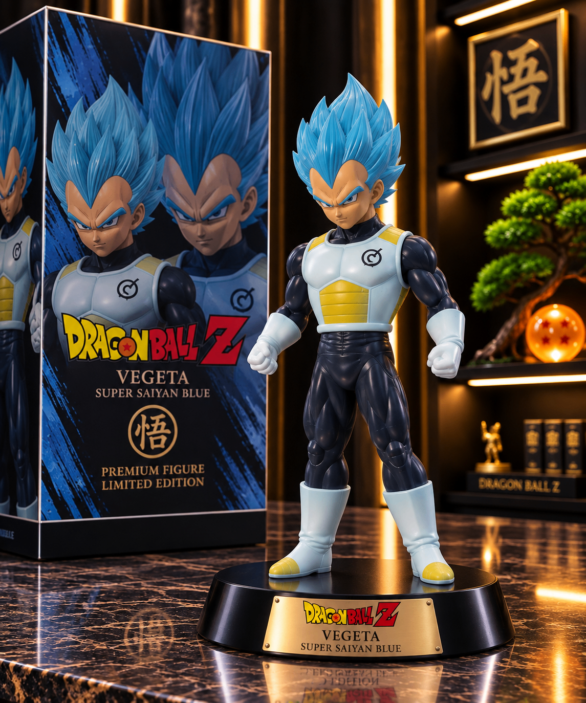 Figurine Végéta Super Saiyan bleu azur