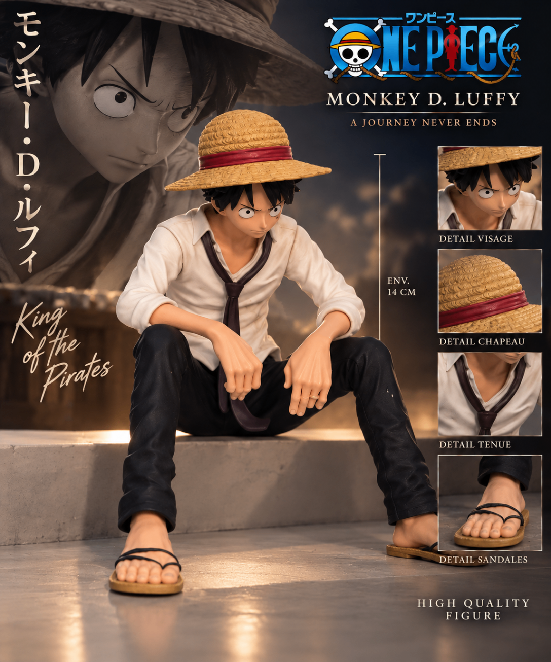 Figurine Luffy assis