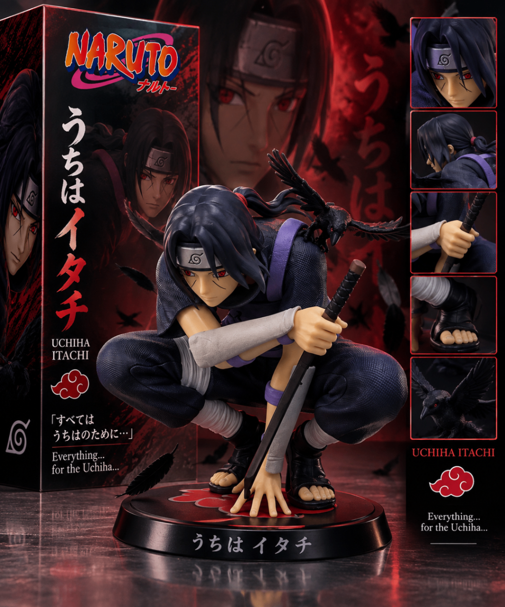 Itachi Uchiha accroupi