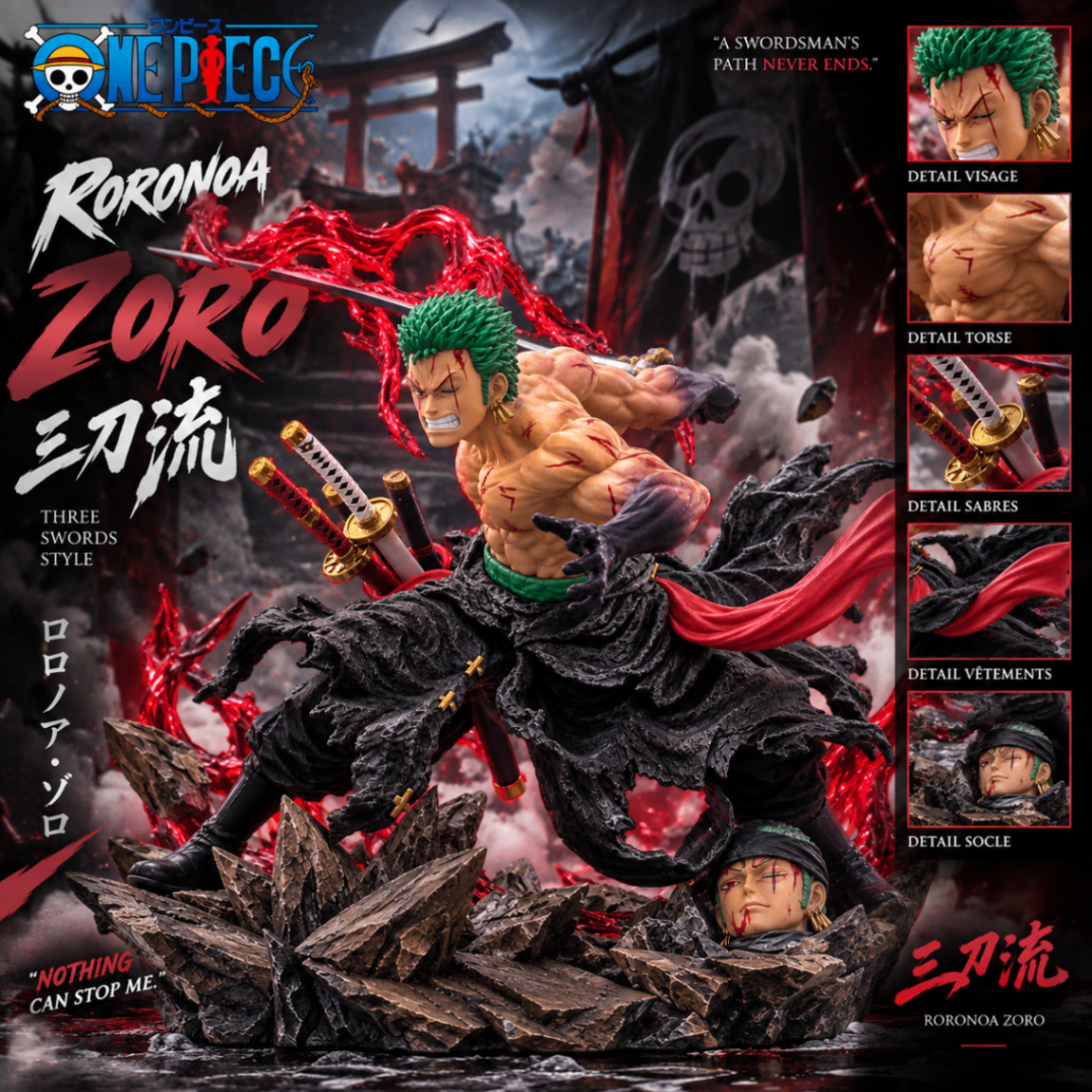 Figurine Zoro aura rouge