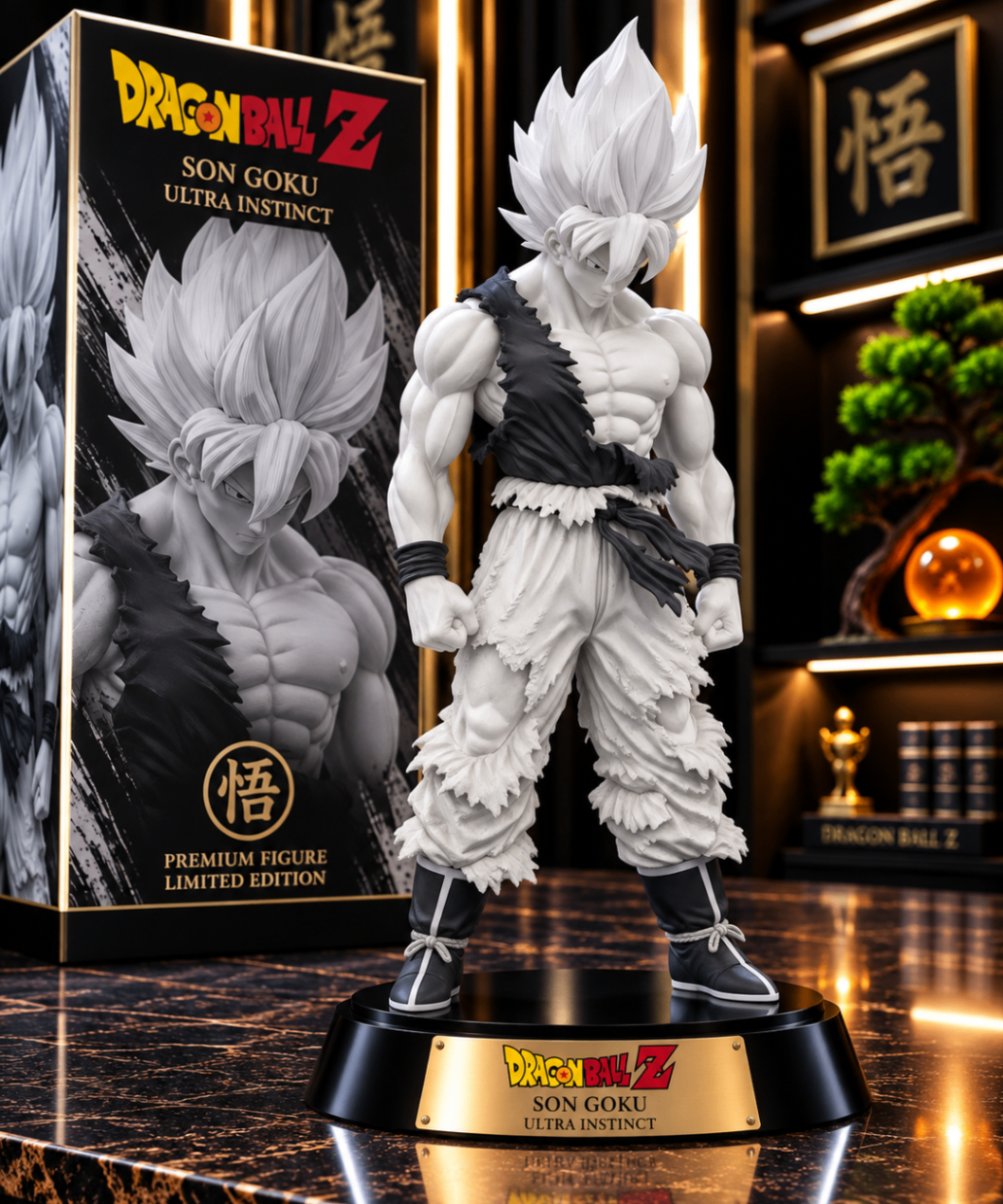 Figurine Son Goku Ultra Instinct monochrome