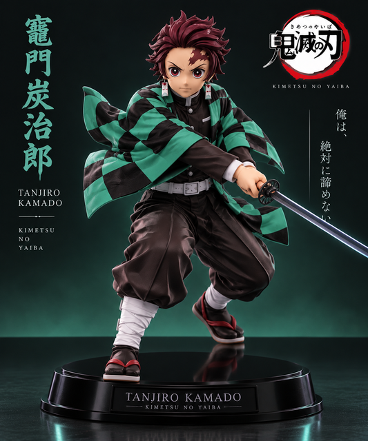 Figurine Tanjiro Kamado en posture de combat — Demon Slayer